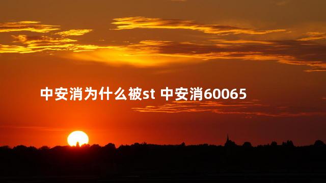 中安消为什么被st 中安消600654